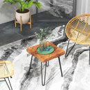 Square Reclaimed Recycled Indonesia Teak Wood End Table