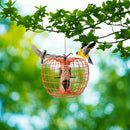 Squirrel-Proof Pumpkin Bird Feeder with Cage and 4 Metal Ports by LJGDeals