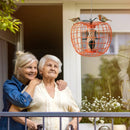 Squirrel-Proof Pumpkin Bird Feeder with Cage and 4 Metal Ports by LJGDeals