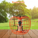 Squirrel-Proof Pumpkin Bird Feeder with Cage and 4 Metal Ports by LJGDeals
