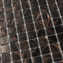 Umber Brown Gold 12x12 Glossy Uniform Square Glass Mosaic Tile (20 pack, 20 sq ft/case) by Apollo Tile