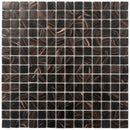 Umber Brown Gold 12x12 Glossy Uniform Square Glass Mosaic Tile (20 pack, 20 sq ft/case) by Apollo Tile