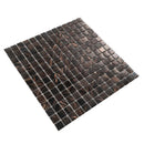 Umber Brown Gold 12x12 Glossy Uniform Square Glass Mosaic Tile (20 pack, 20 sq ft/case) by Apollo Tile