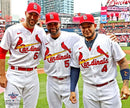 Adam Wainwright, Albert Pujols, & Yadier Molina St. Louis Cardinals 8" x 10" Baseball Photo
