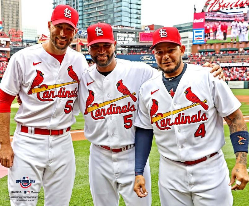 Adam Wainwright, Albert Pujols, & Yadier Molina St. Louis Cardinals 8" x 10" Baseball Photo
