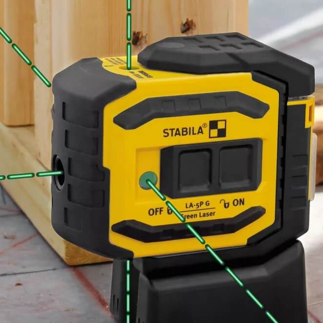 Stabila 03165 LA-5 PG self-leveling, 5-Point/Dot GREENBEAM Laser