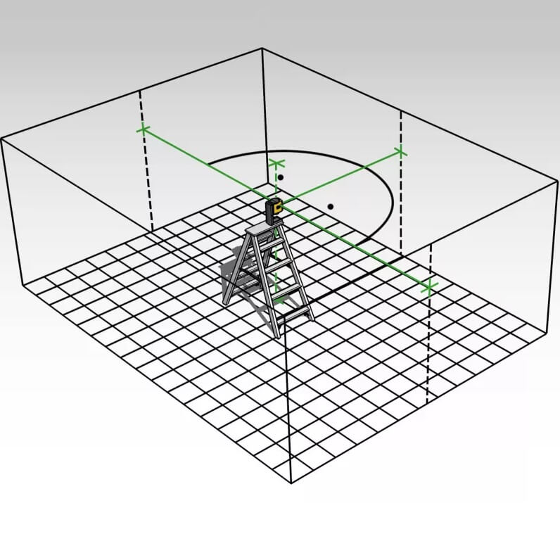 Stabila 03165 LA-5 PG self-leveling, 5-Point/Dot GREENBEAM Laser