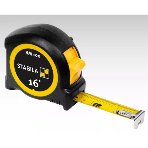 Stabila 30710 10' Compact Tape Measure BM 100, Imperial scale