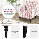Modern Upholstered Padded Accent Chair with Rubber Wood Legs by LJGDeals