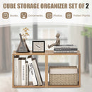 Cube Storage Organizer Set of 2 for Living Room Bedroom Study by LJGDeals