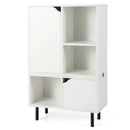 Stackable Bookcase with Adjustable Shelf and Cubes-White by LJGDeals