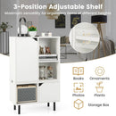 Stackable Bookcase with Adjustable Shelf and Cubes-White by LJGDeals