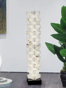 Stacked Alabaster Squares Floor Lamp