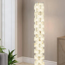 Stacked Alabaster Squares Floor Lamp