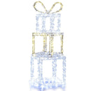 Stacked Lighted Gift Boxes Set of 3 Pre-Lit Christmas Present Box Lights by DirectDeals