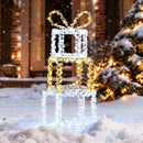Stacked Lighted Gift Boxes Set of 3 Pre-Lit Christmas Present Box Lights by LJGDeals