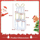 Stacked Lighted Gift Boxes Set of 3 Pre-Lit Christmas Present Box Lights by LJGDeals