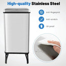13.2 Gallon Stainless Steel Trash Can with Stay-on Lid and Soft Closure by LJGDeals
