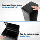 13.2 Gallon Stainless Steel Trash Can with Stay-on Lid and Soft Closure by LJGDeals