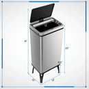 13.2 Gallon Stainless Steel Trash Can with Stay-on Lid and Soft Closure by LJGDeals
