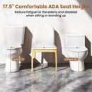 Standard Toilet with 17.5 Inch ADA Comfort Chair Height Seat by LJGDeals