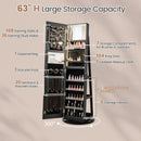 Standing Jewelry Cabinet with Adjustable LED Lights by LJGDeals