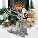Standing Reindeer Statue Aluminum Deer Sculpture for Indoors Christmas Decor by LJGDeals