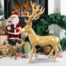 Standing Reindeer Statue Aluminum Deer Sculpture for Indoors Christmas Decor by LJGDeals