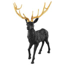 Standing Reindeer Statue Aluminum Deer Sculpture for Indoors Christmas Decor by LJGDeals