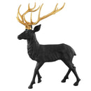 Standing Reindeer Statue Aluminum Deer Sculpture for Indoors Christmas Decor by LJGDeals