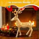 Standing Reindeer Statue Aluminum Deer Sculpture for Indoors Christmas Decor by LJGDeals