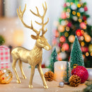 Standing Reindeer Statue Aluminum Deer Sculpture for Indoors Christmas Decor by LJGDeals