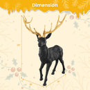 Standing Reindeer Statue Aluminum Deer Sculpture for Indoors Christmas Decor