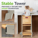 Standing Toddler Tower with Sliding Safety Door