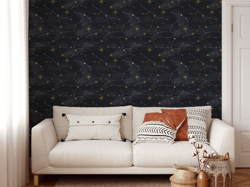 Starry Night Sky Galaxy Peel and Stick Wallpaper Mural