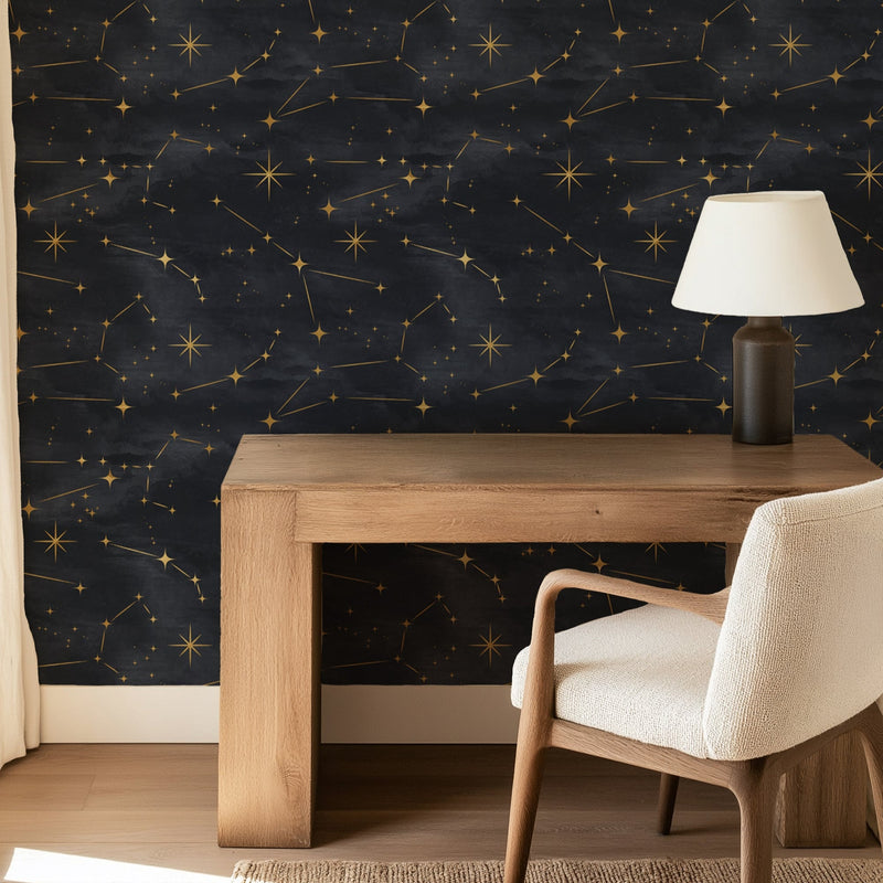 Starry Night Sky Galaxy Peel and Stick Wallpaper Mural