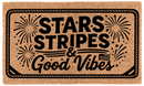 Stars, Stripes & Good Vibes Coir Mat