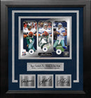 Roger Staubach, Troy Aikman & Tony Romo Dallas Cowboys 8x10 Framed Photo with Engraved Autographs by Dynasty Sports & Framing