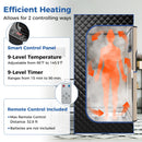 Portable Steam Sauna with 3L Steam Generator Remote Control Wood Foot Massager and Foldable Chair for Home