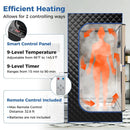 Portable Steam Sauna with 3L Steam Generator Remote Control Wood Foot Massager and Foldable Chair for Home by LJGDeals