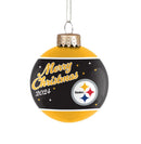 Pittsburgh Steelers 2024 Holiday Glass Ball Ornament by Dynasty Sports & Framing
