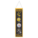 Pittsburgh Steelers 8" x 32" Wool Banner by Dynasty Sports & Framing