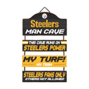 Pittsburgh Steelers Wooden Man Cave Sign by Dynasty Sports & Framing