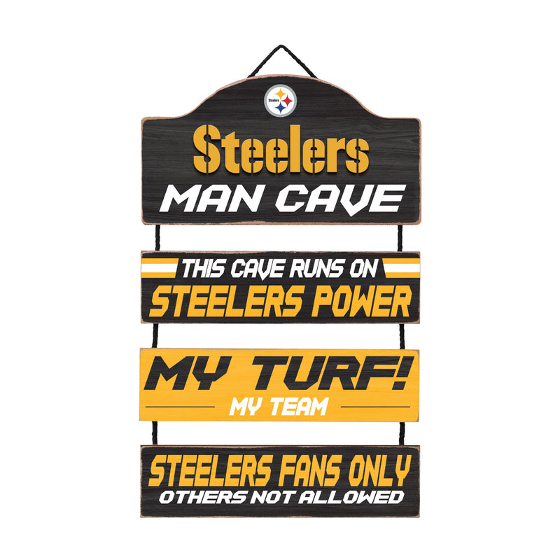 Pittsburgh Steelers Wooden Man Cave Sign