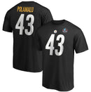 Troy Polamalu Pittsburgh Steelers Hall of Fame Inductee Player Name & Number T-Shirt by Dynasty Sports & Framing