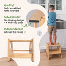 2-Step Wooden Stool for Kids