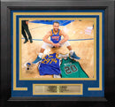 Steph Curry with 3-Point Record Jerseys Golden State Warriors 8" x 10" Framed Basketball Photo by Dynasty Sports & Framing