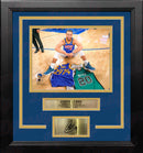 Steph Curry 3-Point Record Jerseys Golden State Warriors 8x10 Framed Photo with Engraved Autograph by Dynasty Sports & Framing