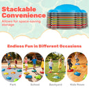 Stepping Stones for Kids 9 Pieces Non-Slip Toddler Stepping Stones Balance Sensory Toys-Multicolor