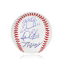 Johan Rojas, Carlos Estevez, Edmundo Sosa, Cal Stevenson Philadelphia Phillies Autographed Baseball by Dynasty Sports & Framing